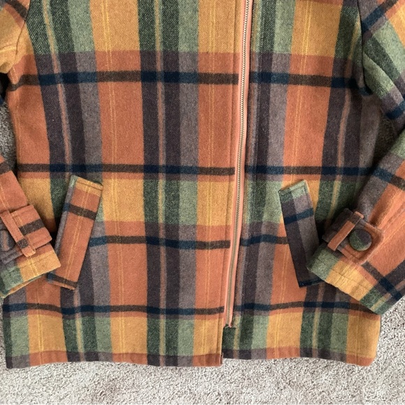 V Los Angeles Full Zip Wool Hooded Coat - Large - Picture 4 of 12